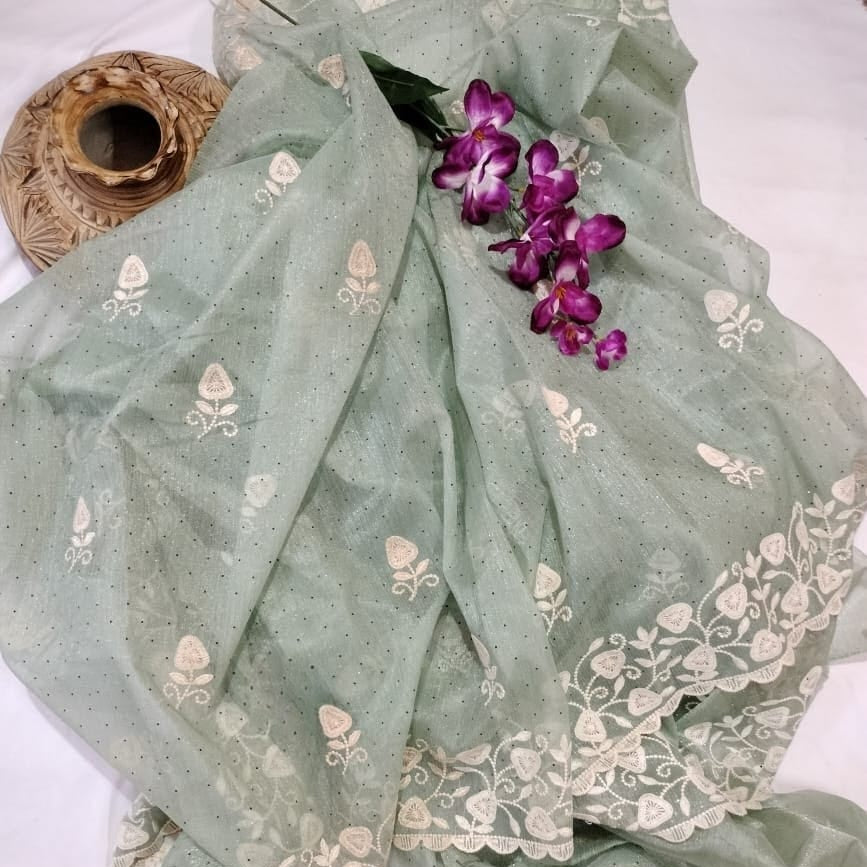 Pastel Green Art Silk Saree