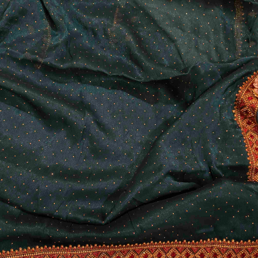 Blue Shimmer Stone Saree