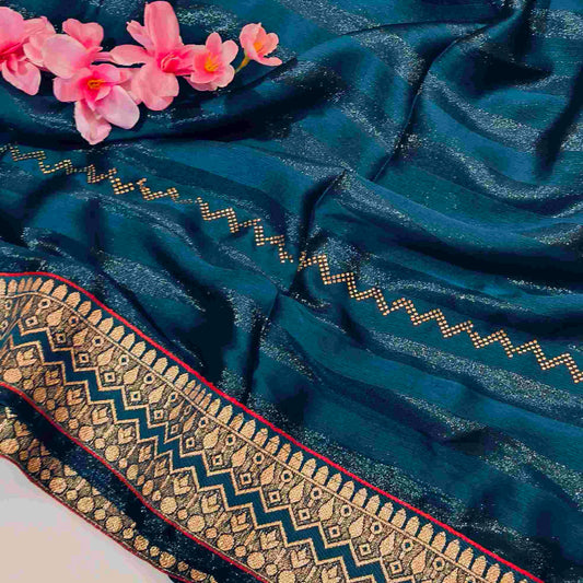 Georgette Blue Saree