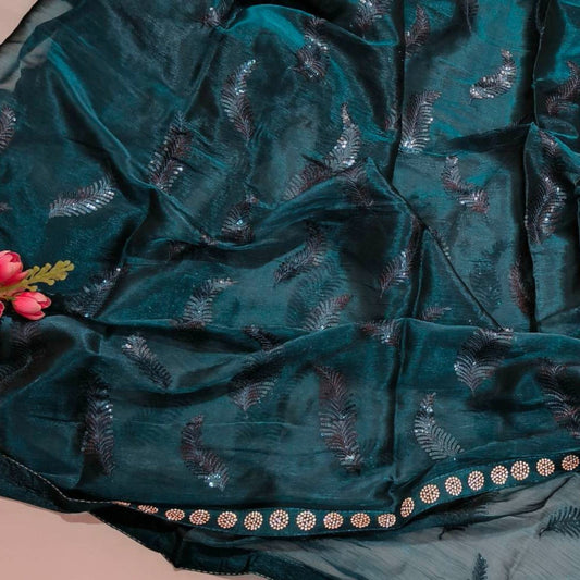Blue Jimmychoo  Sequin Saree