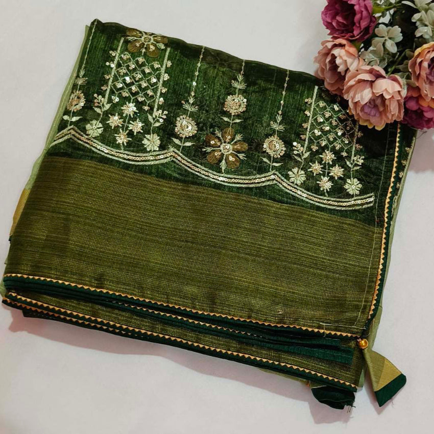 Green Art Silk Saree