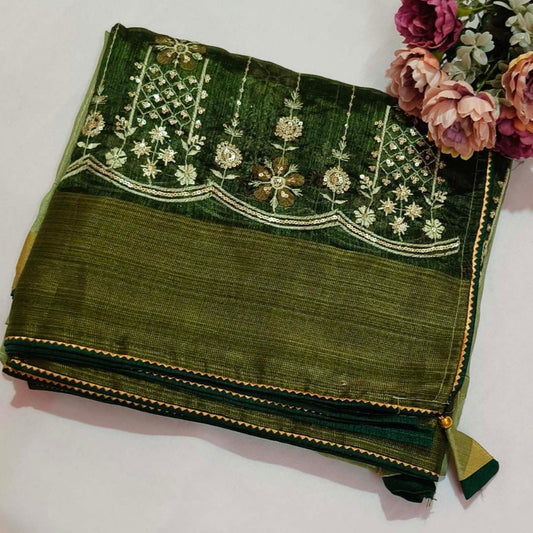 Green Art Silk Saree