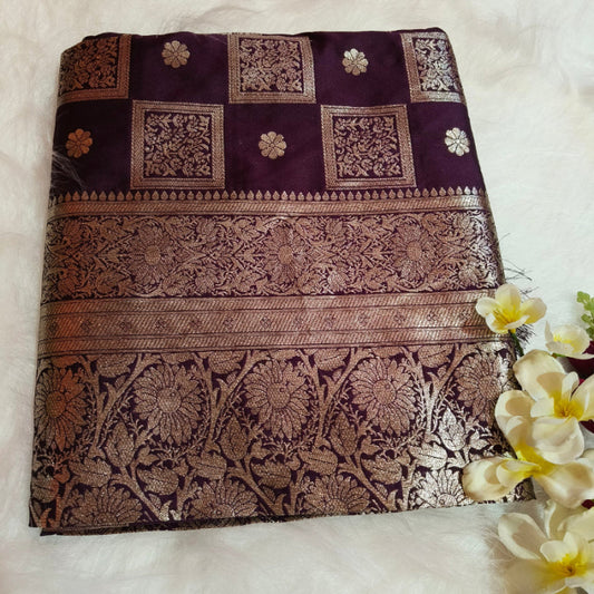 Artsilk Magenta Saree