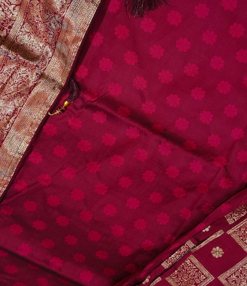 Artsilk Maroon Saree