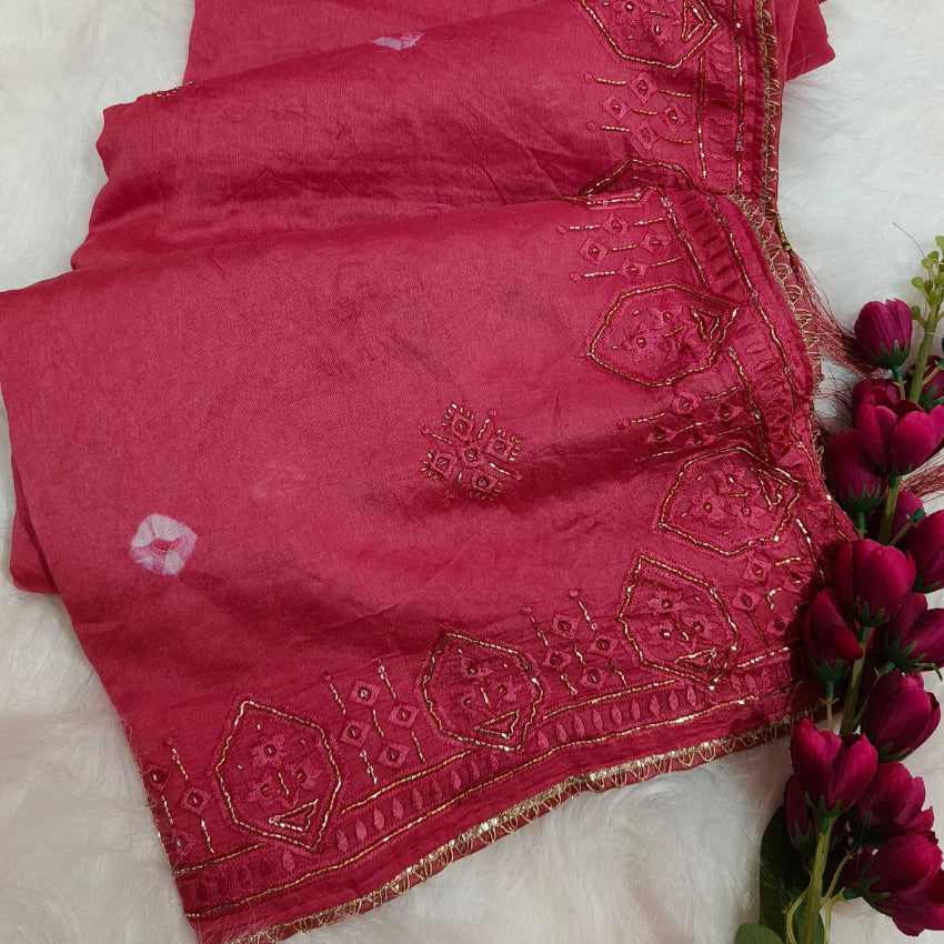 Art Silk Pastel Pink Saree