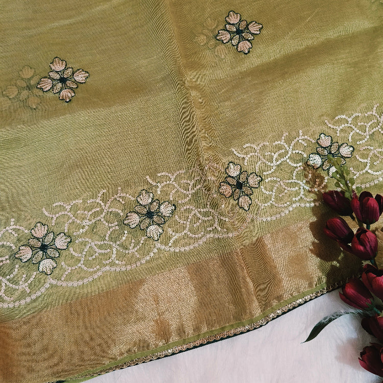 Cotton Silk Green Saree