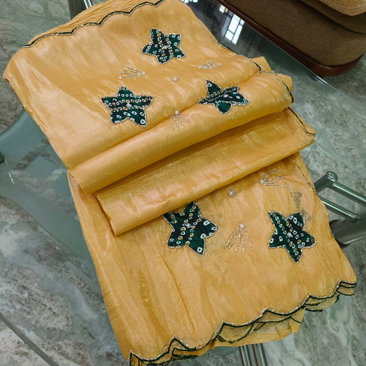 Crepe Silk Golden Shimmer Saree