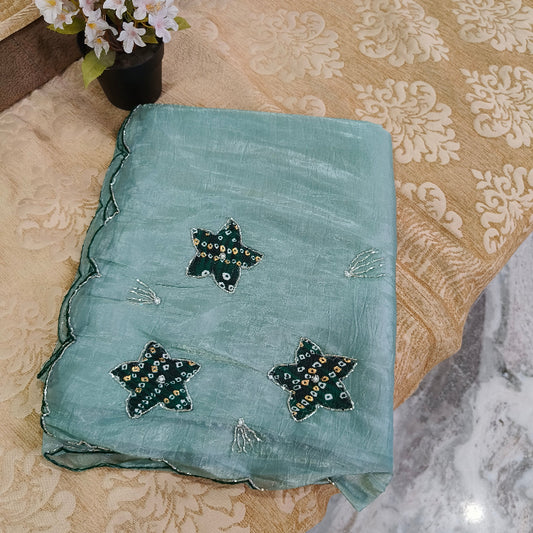 Crepe Silk Blue Shimmer Saree