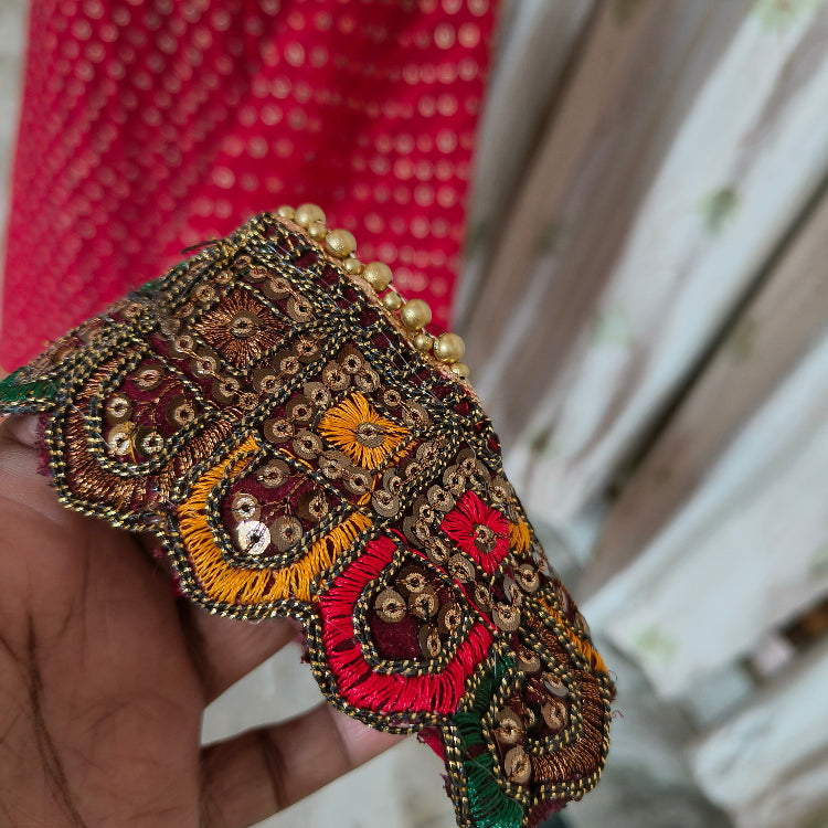 Red Georgette Printed Saree