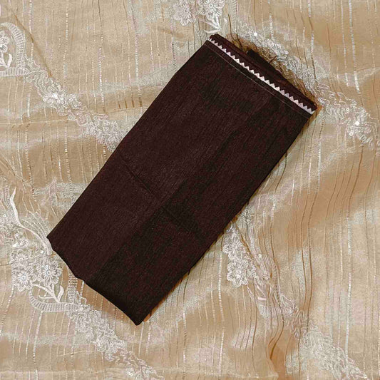 Organza Pastel Brown Saree