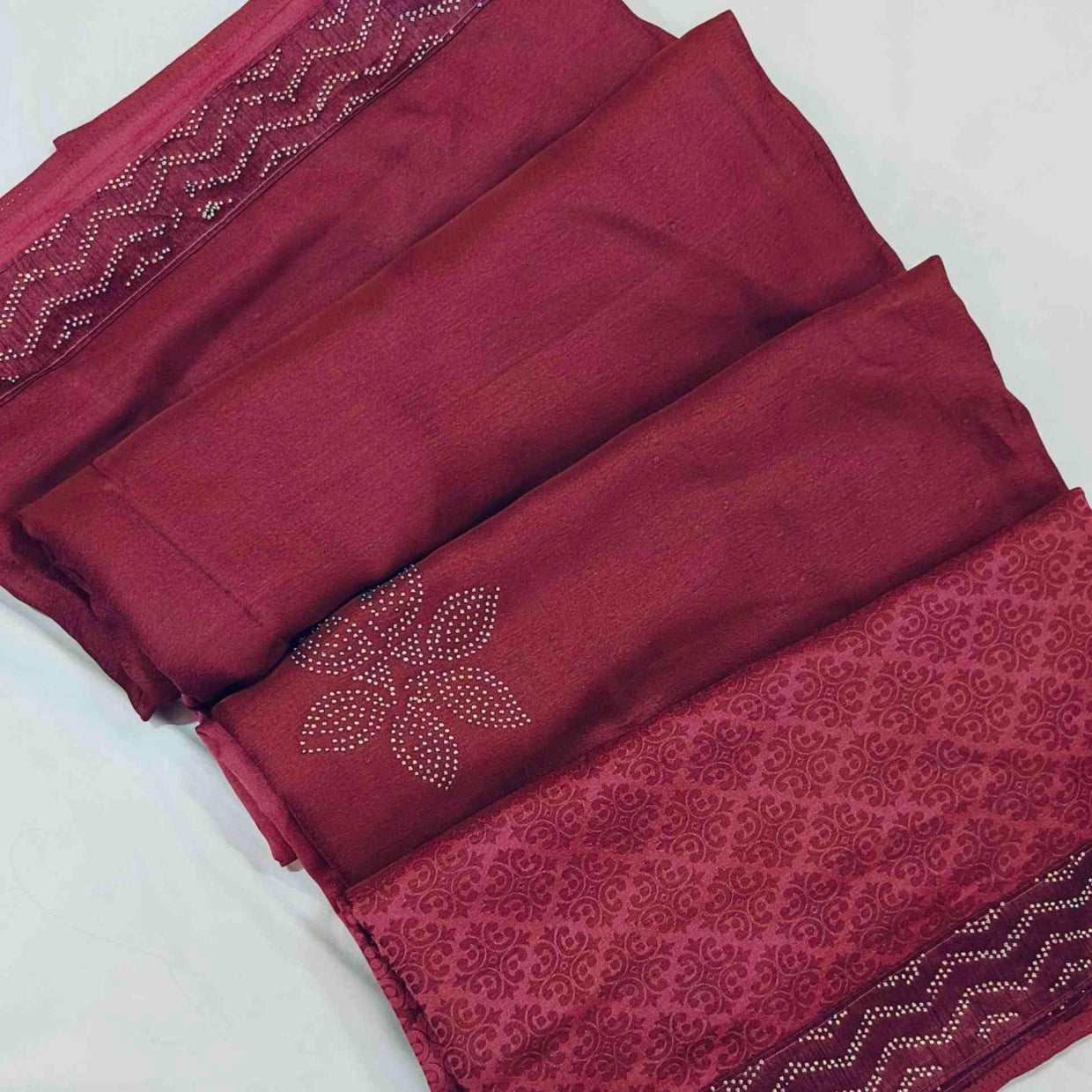 Pastel Maroon Georgette Saree