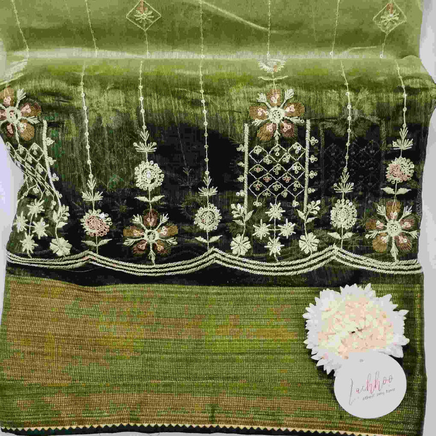 Green Art Silk Saree